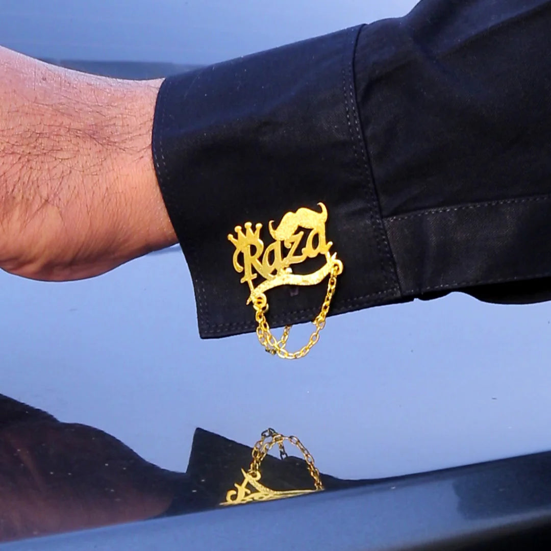 Custom Gold Plated Chain Cufflinks