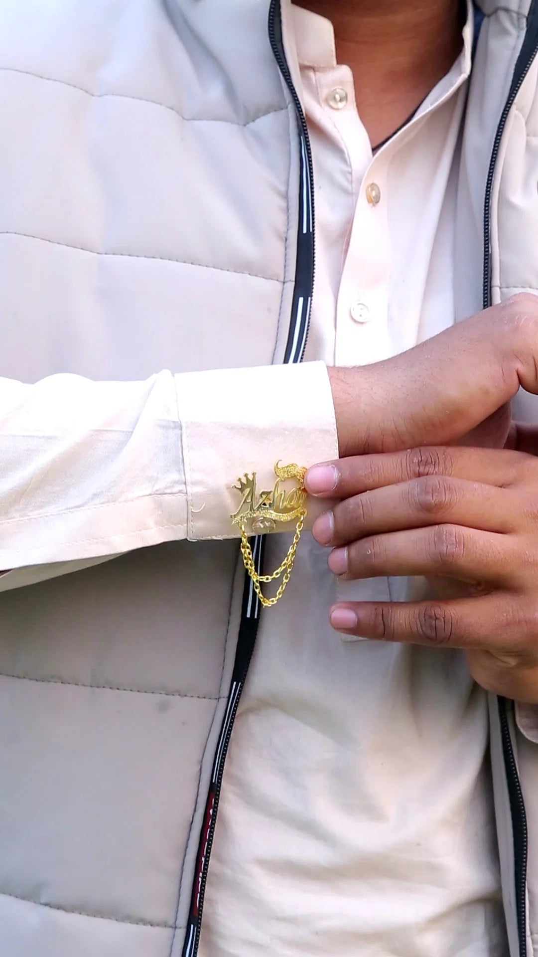 Custom Gold Plated Chain Cufflinks