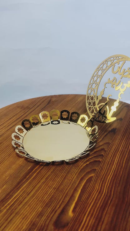 Ramazan Kareem Dates Tray Round Shape( small)